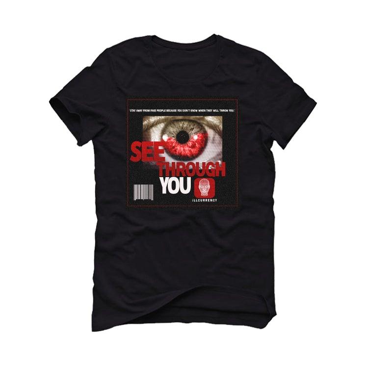 Air Jordan 12 “Playoffs” 2022 Black T-Shirt (EYE SEE THROUGH YOU) - illCurrency Sneaker Matching Apparel
