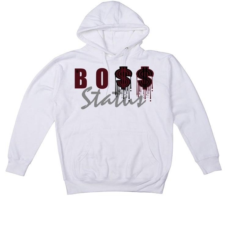 Air Jordan 8 WMNS Burgundy White T-Shirt (Boss Status) - illCurrency Sneaker Matching Apparel