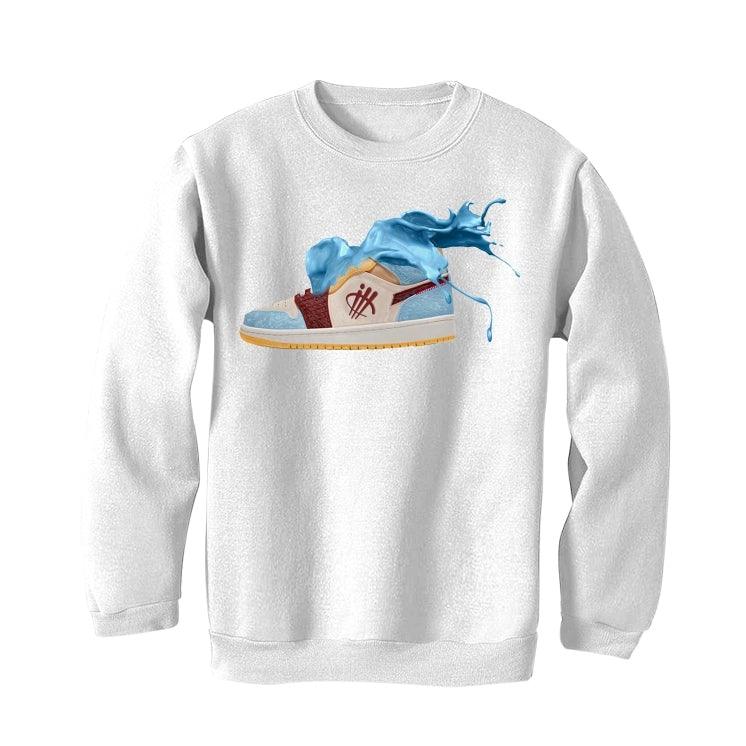 Air Jordan 1 Mid Fearless (Maison Chateau Rouge) White T-Shirt (SPLASH) - illCurrency Sneaker Matching Apparel