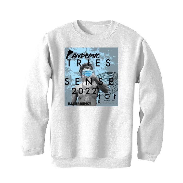 Jordan 11 Adapt "Dark Powder Blue" White T-Shirt (PANDEMIC) - illCurrency Sneaker Matching Apparel