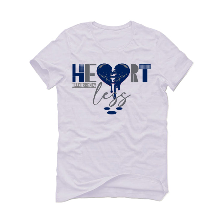 Air Jordan 4 “Midnight Navy” White T-Shirt (Heartless)