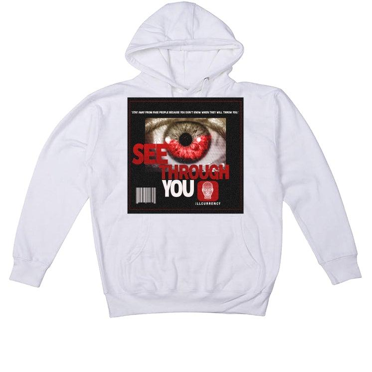 Air Jordan 12 “Playoffs” 2022 White T-Shirt (EYE SEE THROUGH YOU) - illCurrency Sneaker Matching Apparel