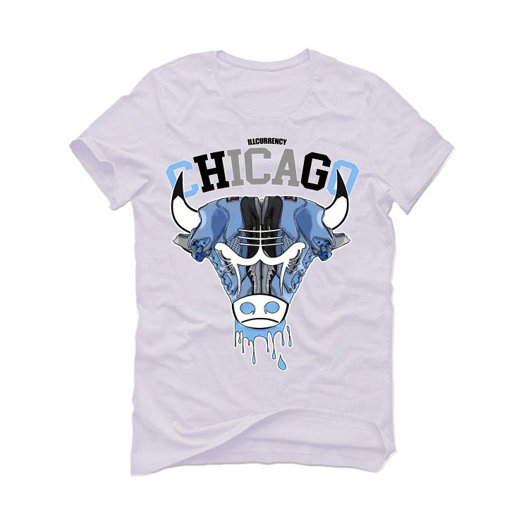 Air Jordan 5 “UNC” White T-Shirt (Bulls head chicago)