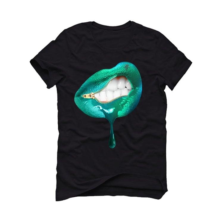 Air Jordan 5 Retro "Island Green" 2019 Black T-Shirt (LIPS UNSEALED) - illCurrency Sneaker Matching Apparel