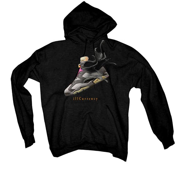 Air Jordan 6 “Bordeaux” 2021 Black T-Shirt (SPLASH 6) - illCurrency Sneaker Matching Apparel