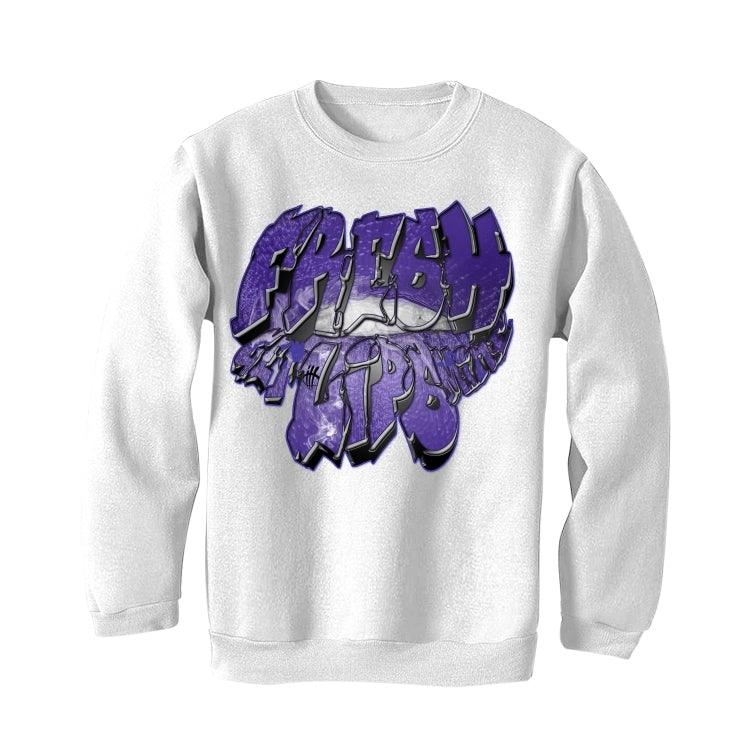 AIR JORDAN 4 (METALLIC PACK) Purple 2020 White T-Shirt (fresh lips) - illCurrency Sneaker Matching Apparel