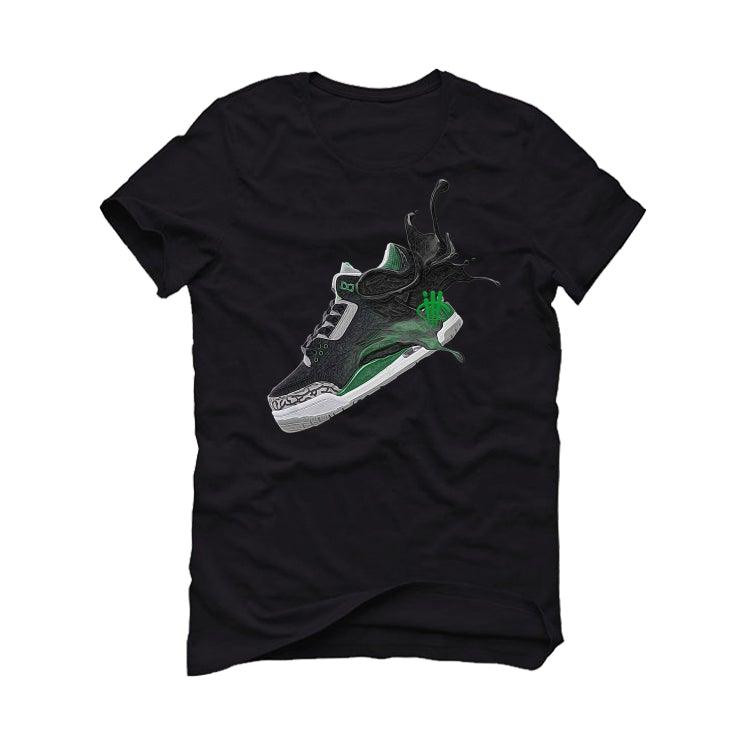 Air Jordan 3 “Pine Green” Black T-Shirt (SPLASH 3) - illCurrency Sneaker Matching Apparel
