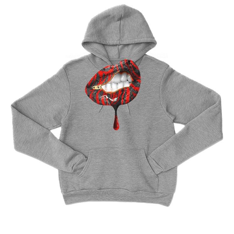 Air Jordan 4 “Infrared” Grey T-Shirt (LIPS UNSEALED) - illCurrency Sneaker Matching Apparel