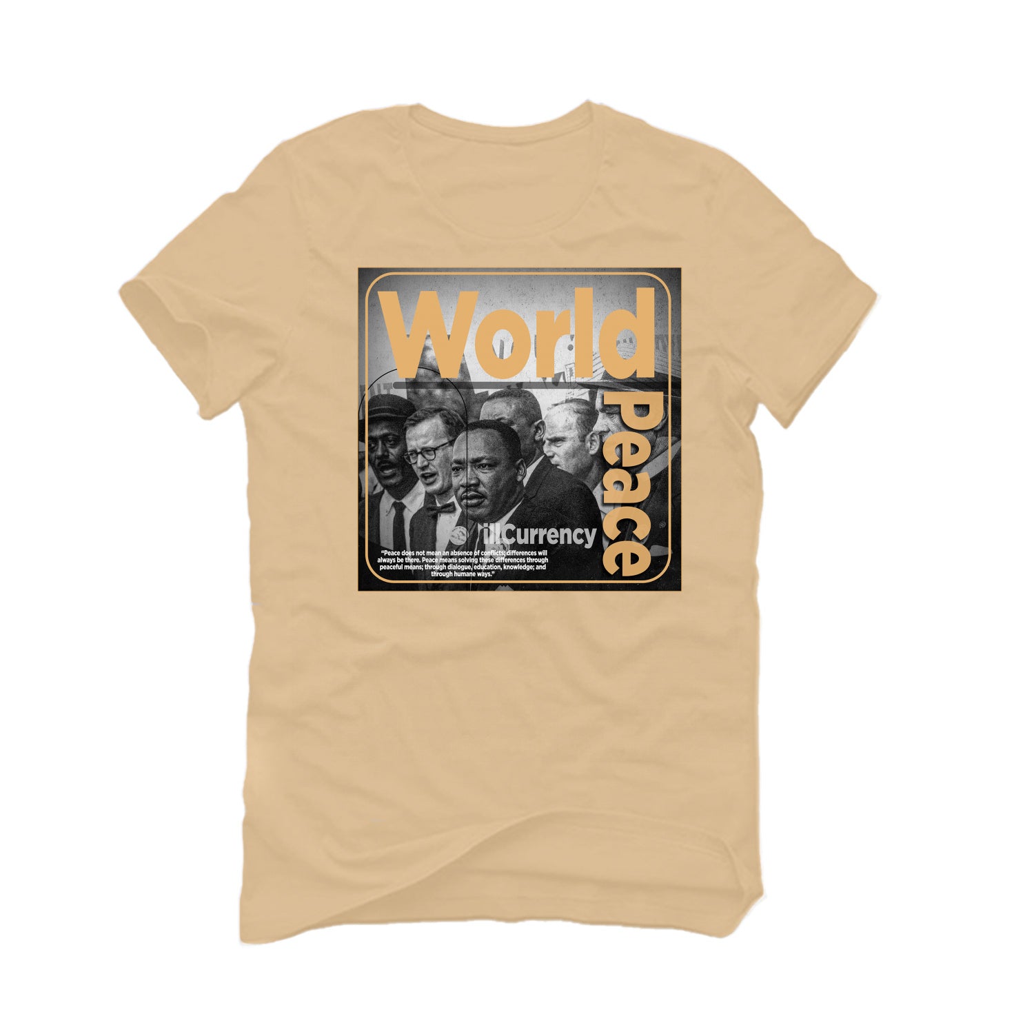 Air Jordan 1 High OG “Heirloom” Tan T-Shirt (WORLD PEACE)