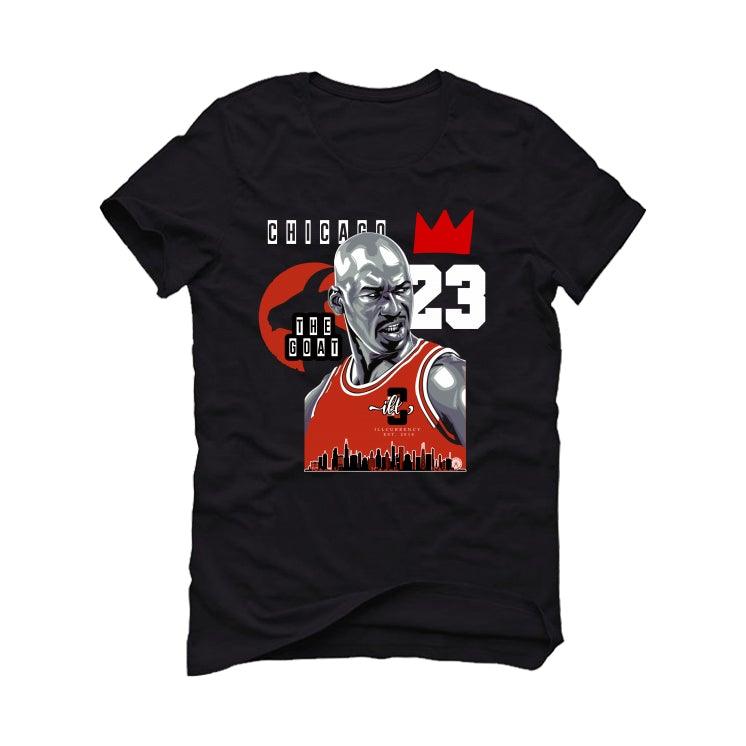 Air Jordan 4 “Red Thunder” Black T-Shirt (The Goat) - illCurrency Sneaker Matching Apparel