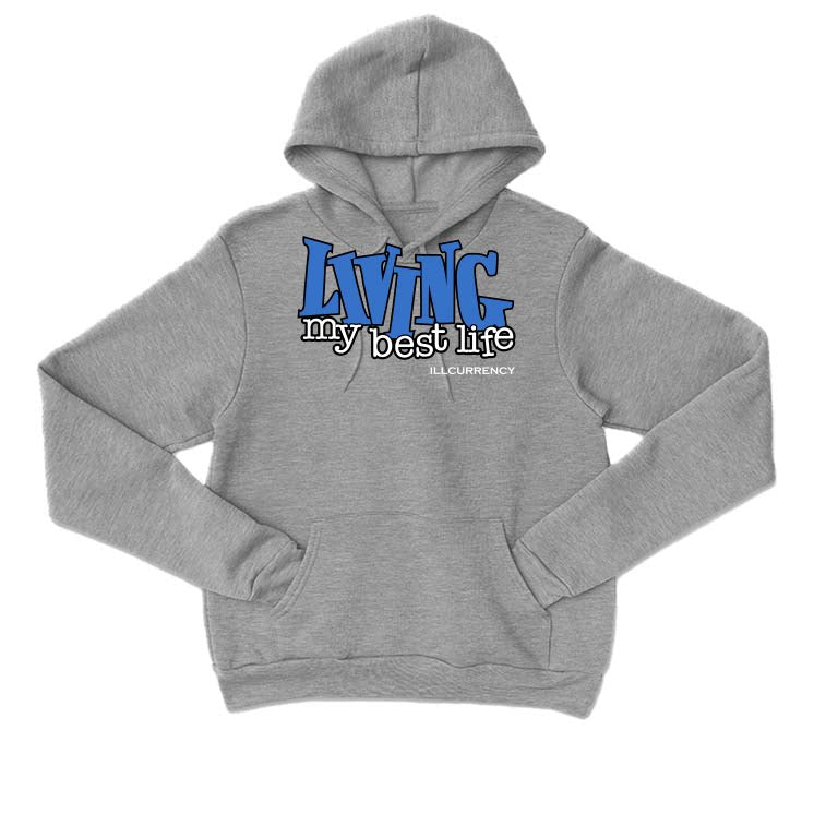 Air Jordan 1 High OG “True Blue” Grey T-Shirt (LIVING MY BEST LIFE)