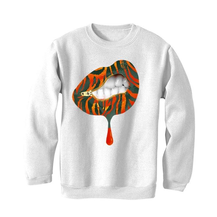 Nike Air Barrage Mid Orange Green White T-Shirt (LIPS UNSEALED) - illCurrency Sneaker Matching Apparel