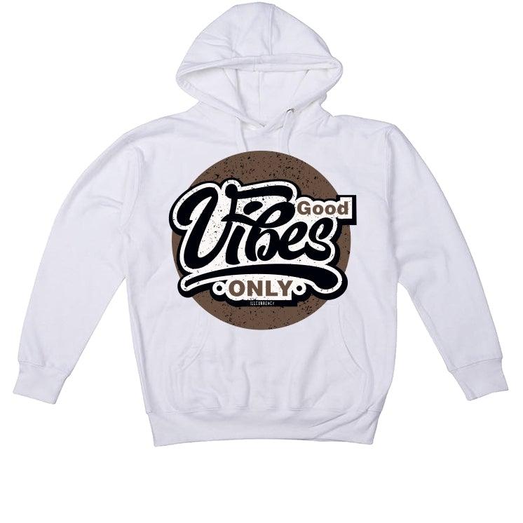 Air Jordan 1 High "Black Mocha" 2020 White T-Shirt (Good Vibes Only) - illCurrency Sneaker Matching Apparel