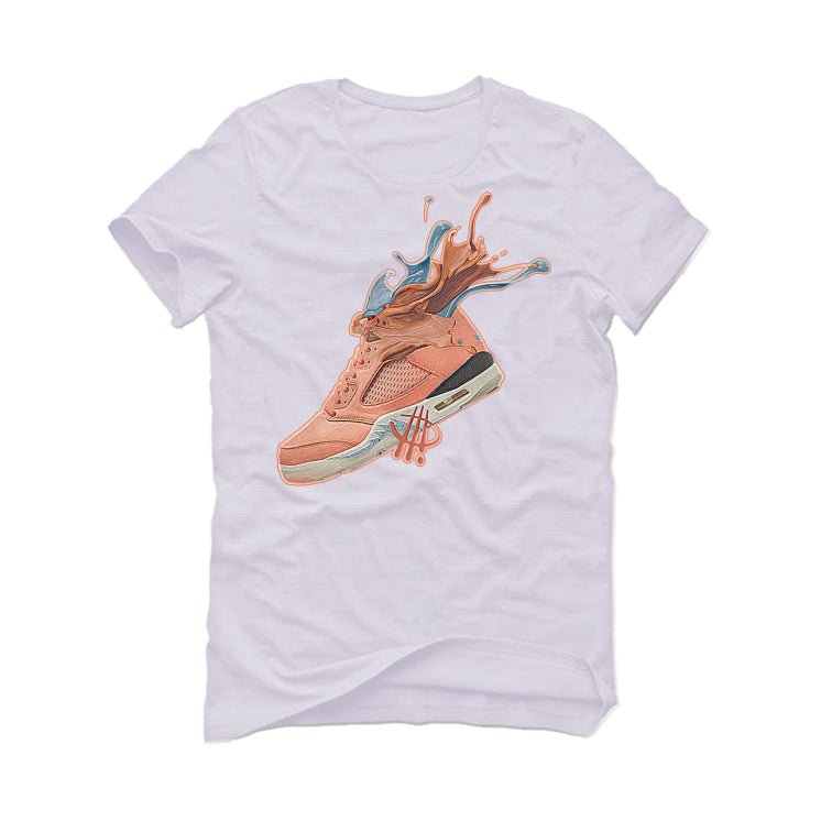 DJ Khaled x Air Jordan 5 “Crimson Bliss” | illcurrency White T-Shirt (KHALED SPLASH)