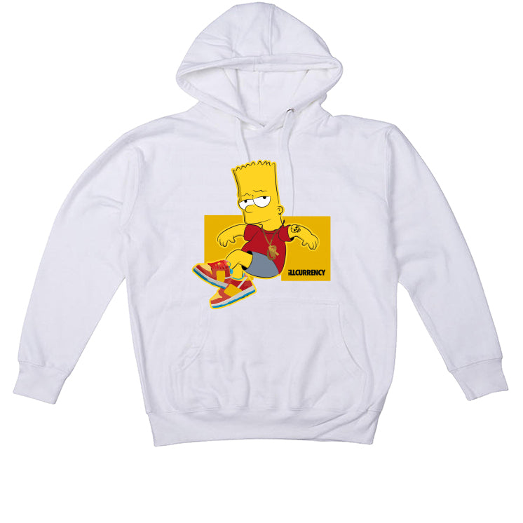 NIKE SB DUNK LOWS (Bart Simpson) | ILLCURRENCY White T-Shirt (COOLING)