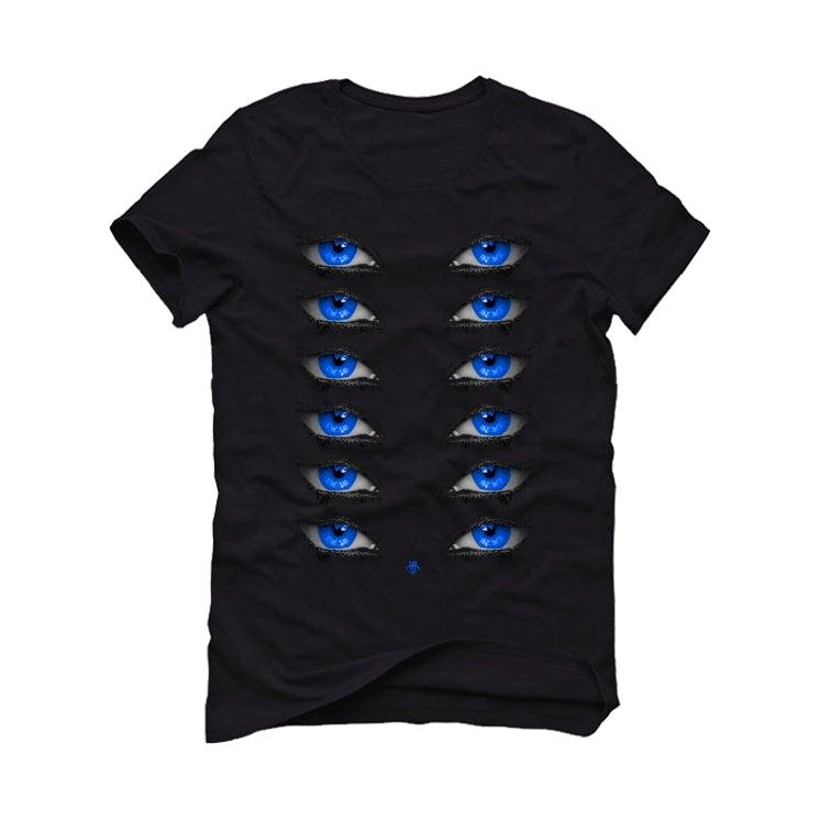 Air Jordan 1 Retro High OG “Game Royal” 2020 Black T-Shirt (Eyes) - illCurrency Sneaker Matching Apparel