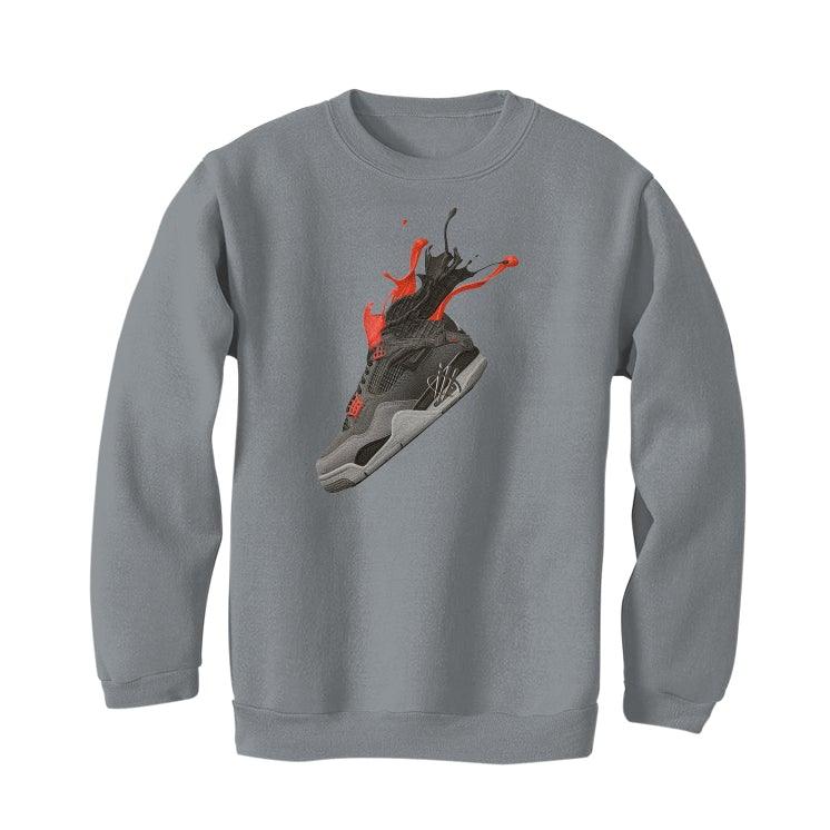 Air Jordan 4 “Infrared” Grey T-Shirt (SPLASH 4) - illCurrency Sneaker Matching Apparel