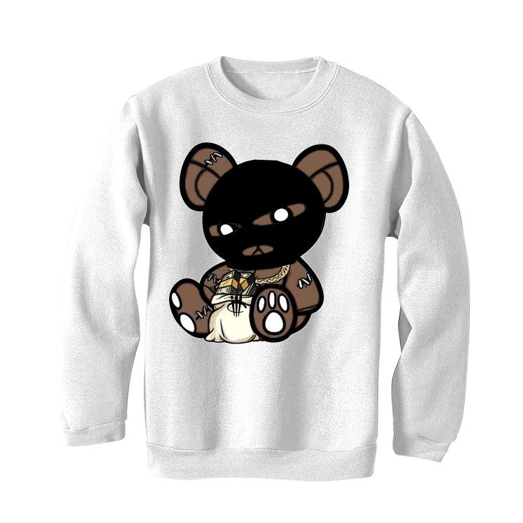 Air Jordan 1 High "Black Mocha" 2020 White T-Shirt (Masked Teddy) - illCurrency Sneaker Matching Apparel