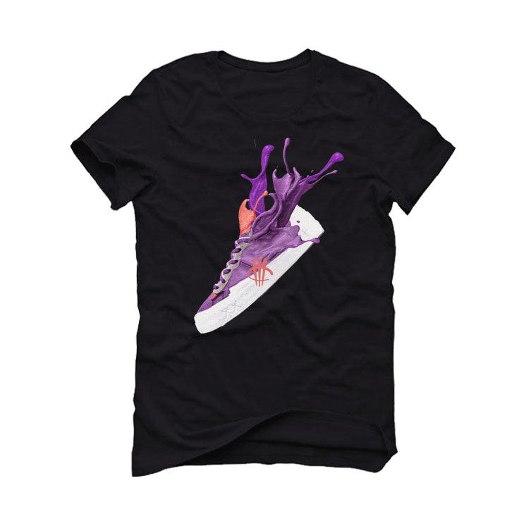 sacai x KAWS x Nike Blazer Low "DUSK PURPLE" Black T-Shirt (SPLASH KAW) - illCurrency Sneaker Matching Apparel