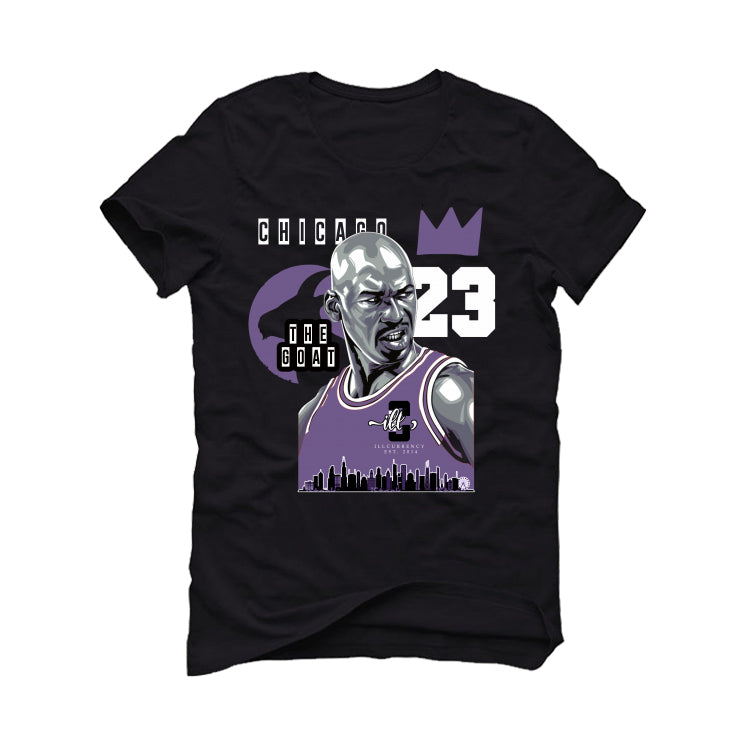 A Ma Maniere x Air Jordan 4 SP "Violet Ore" Black T-Shirt (The Goat)