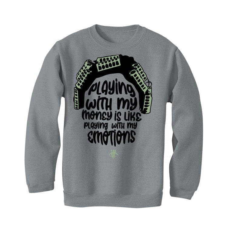 Air Jordan 4 Seafoam aka “Oil Green” - Grey T-Shirt (Big Worm)