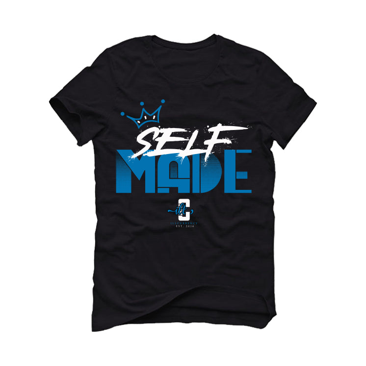 Air Jordan 1 “Dark Marina Blue” Black T-Shirt (Self Made)