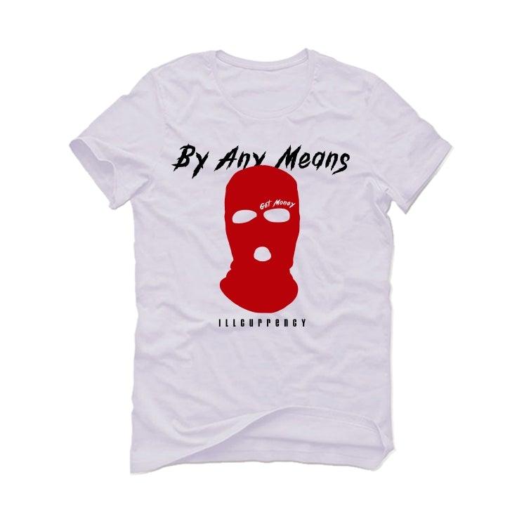 Air Jordan 3 Denim ‘Fire Red’ 2020 White T-Shirt (By any means) - illCurrency Sneaker Matching Apparel