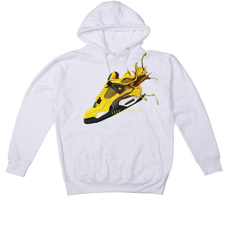 Air Jordan 4 “Lightning”2021 White T-Shirt (SPLASH 4) - illCurrency Sneaker Matching Apparel