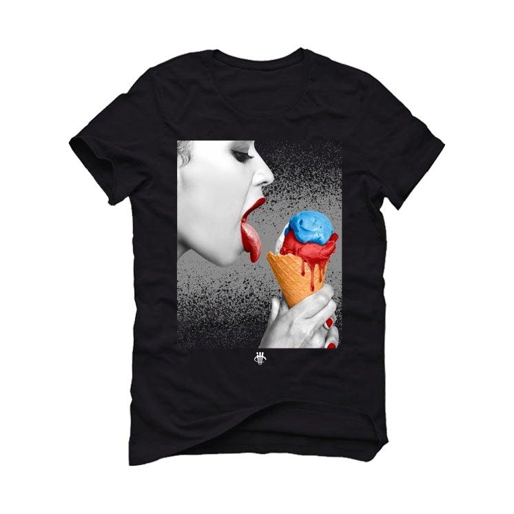 Air Jordan 4 What The Black T-Shirt (Lick It) - illCurrency Sneaker Matching Apparel
