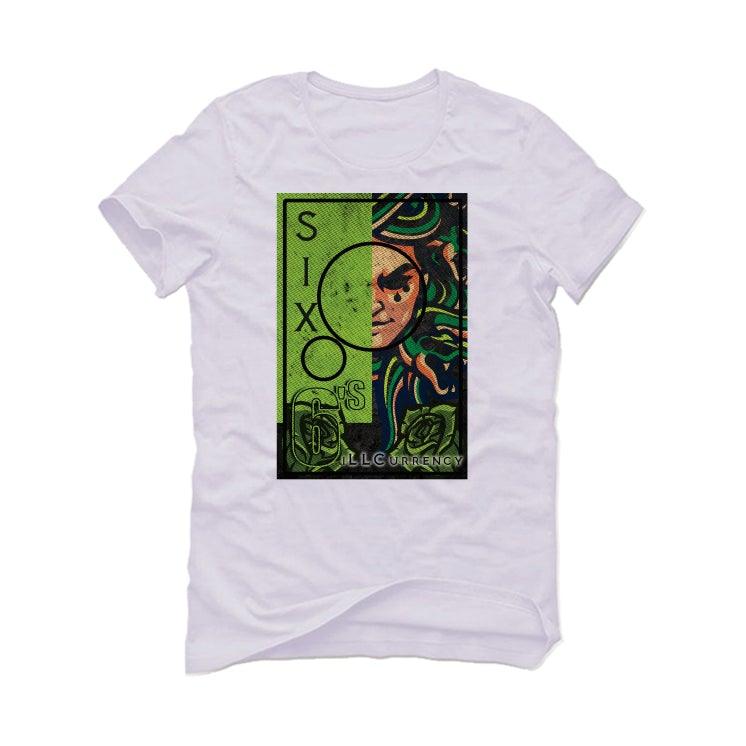 Air Jordan 6 “Electric Green” White T-Shirt (LA MEDUSSA) - illCurrency Sneaker Matching Apparel