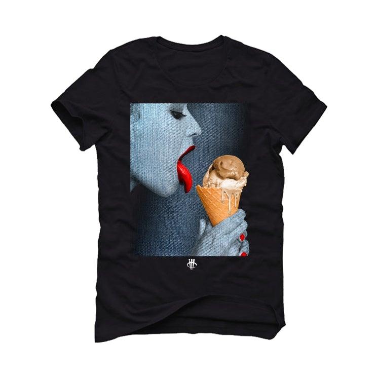 Air Jordan 6 “Washed Denim” Black T-Shirt (Lick It) - illCurrency Sneaker Matching Apparel