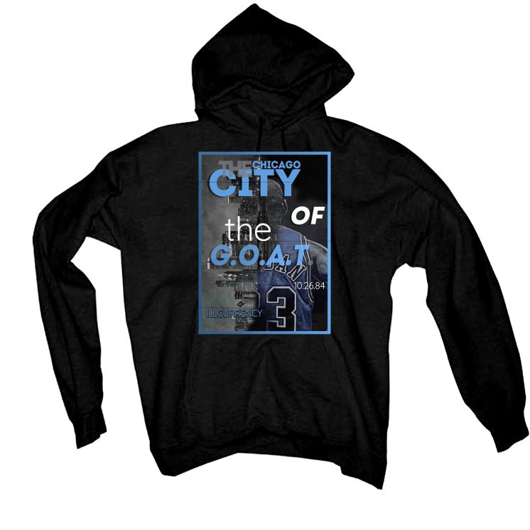 AIR JORDAN 1 HIGH OG “UNIVERSITY BLUE”| ILLCURRENCY Black T-Shirt (CITY OF THE GOAT)