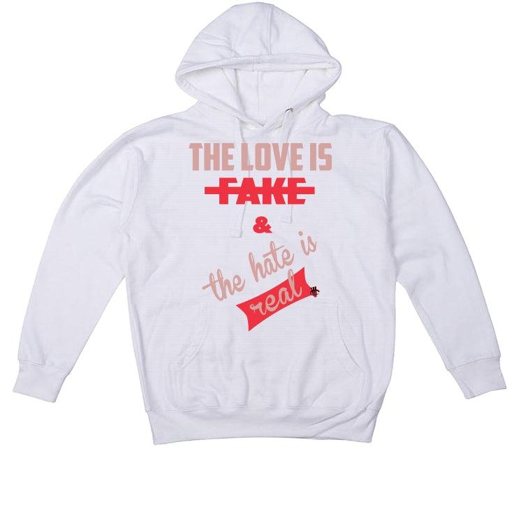 Air Jordan 3 “Rust Pink” 2021 White T-Shirt (The love is fake) - illCurrency Sneaker Matching Apparel