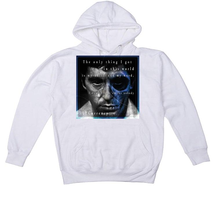 Air Jordan 13 “Obsidian” 2021 White T-Shirt (ONLY THING I GOT (PACINO)) - illCurrency Sneaker Matching Apparel