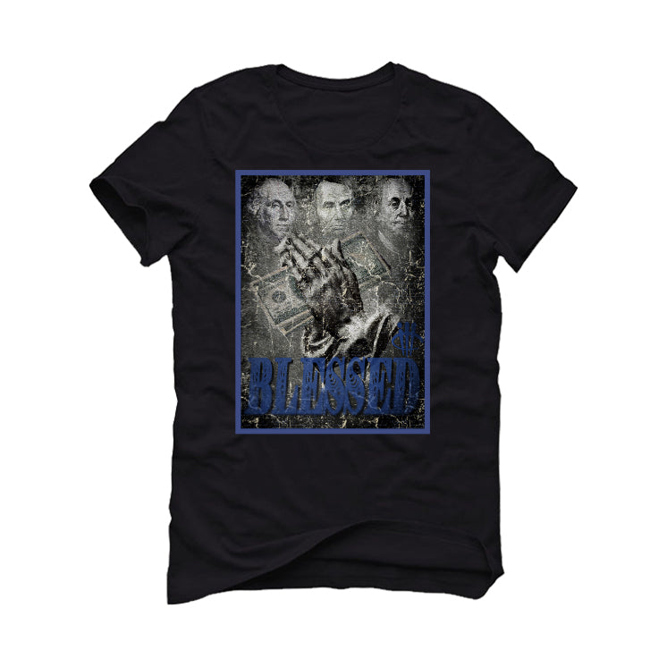 Air Jordan 13 "Brave Blue" 2022 | ILLCURRENCY Black T-Shirt (BLESSED FORTUNE)