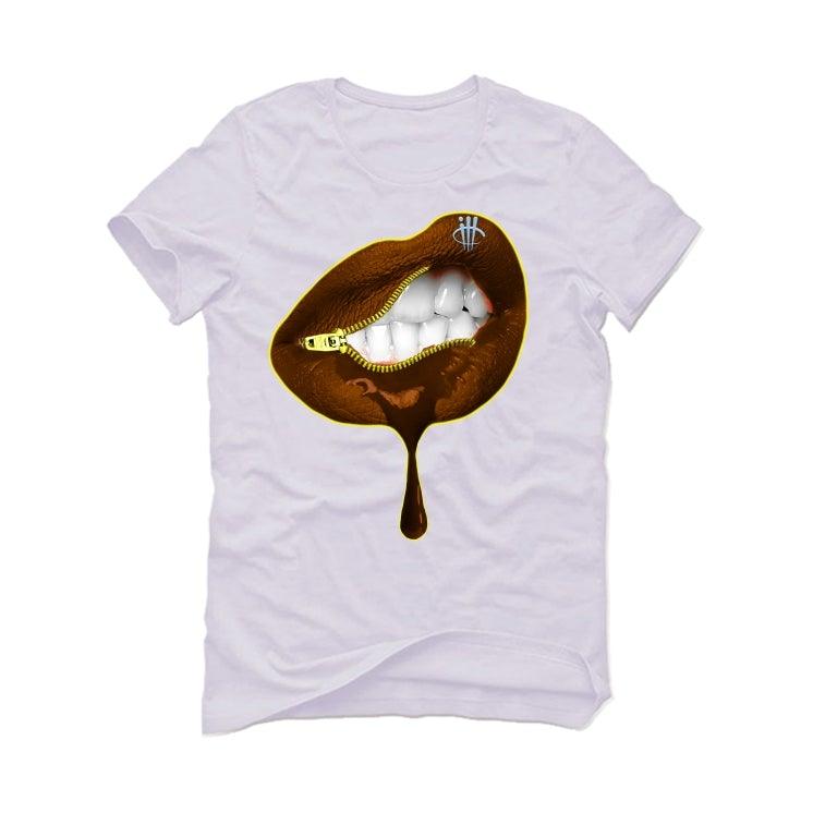 Air Jordan 1 Mid Fearless (Maison Chateau Rouge) White T-Shirt (LIPS UNSEALED) - illCurrency Sneaker Matching Apparel