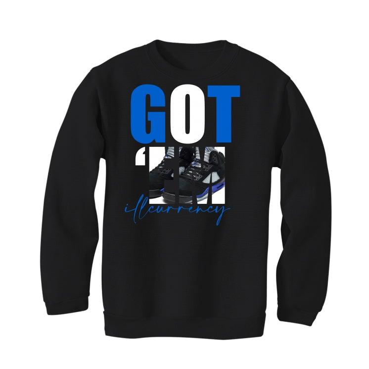 Air Jordan 5 “Racer Blue” Black T-Shirt (Got Em) - illCurrency Sneaker Matching Apparel