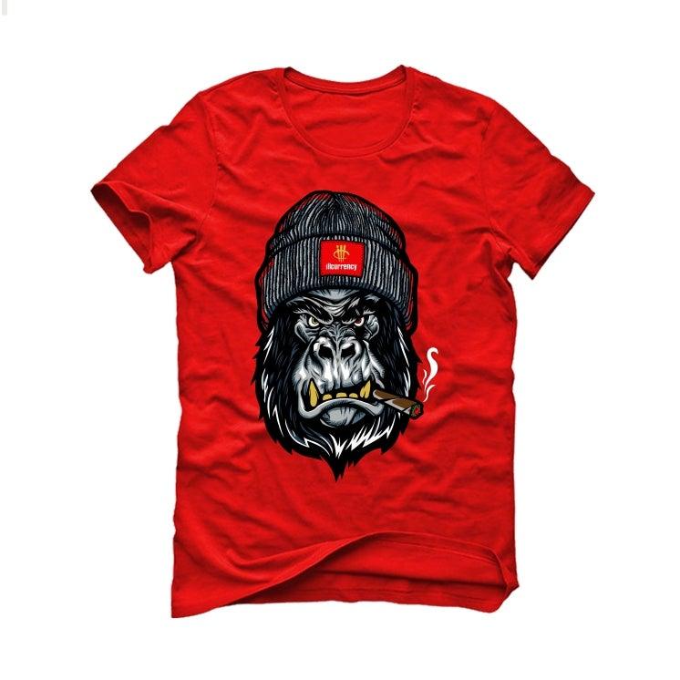 Air Jordan 4 SE FIBA Red T-Shirt (Gorilla) - illCurrency Sneaker Matching Apparel
