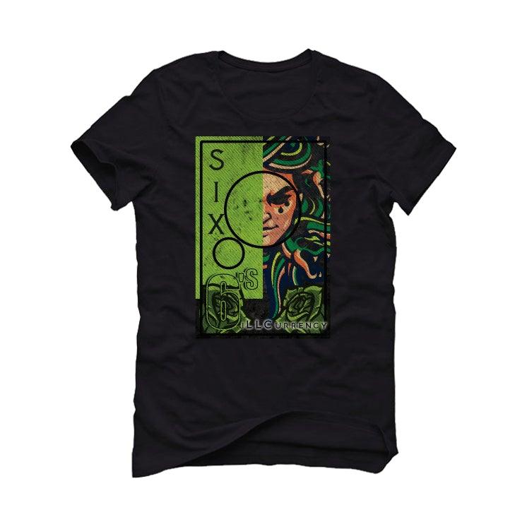 Air Jordan 6 “Electric Green” Black T-Shirt (LA MEDUSSA) - illCurrency Sneaker Matching Apparel