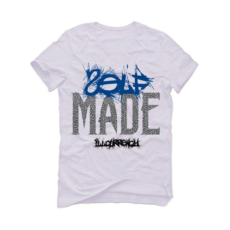 Air Jordan 3 “Racer Blue” 2021 White T-Shirt (Self Made) - illCurrency Sneaker Matching Apparel