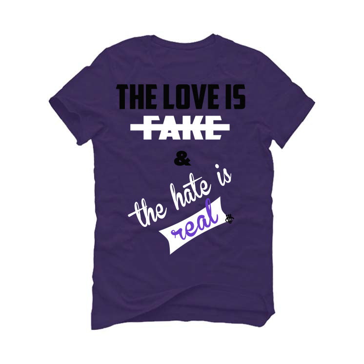 Air Jordan 5 “Concord” Purple T-Shirt (Love is Fake)