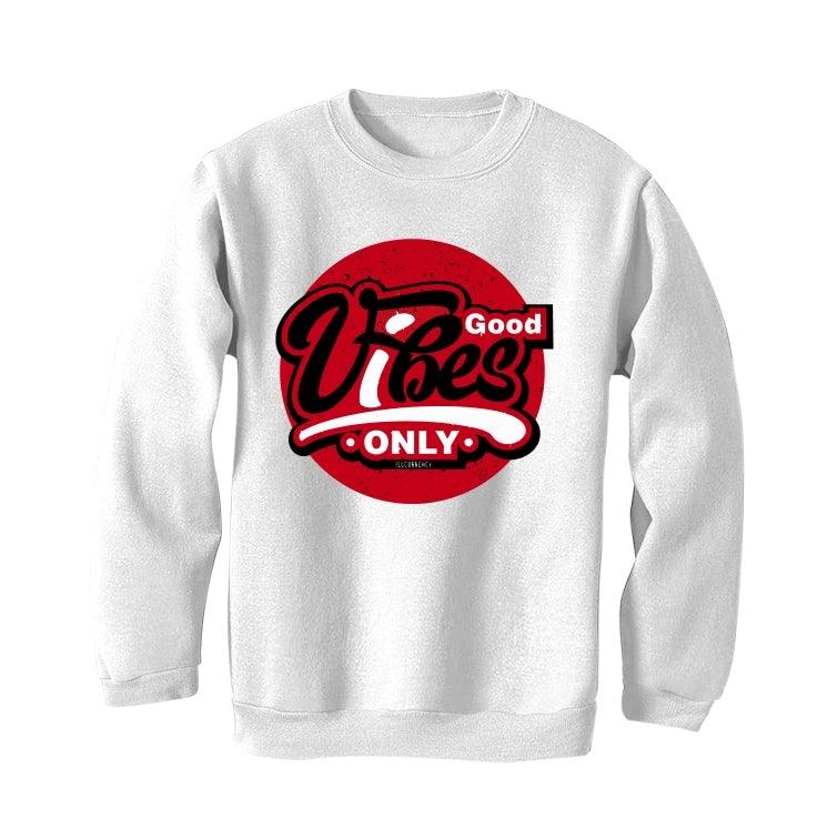 Air Jordan 6 “Carmine” 2021 White T-Shirt (Good Vibes Only) - illCurrency Sneaker Matching Apparel