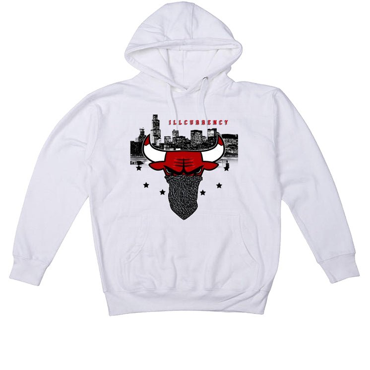 Air Jordan 3 White Cement Reimagined - White T-Shirt (Bulls head chicago)