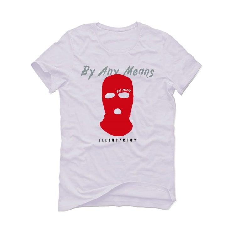 Air Jordan 5 OG Fire Red Silver Tongue 2020 White T-Shirt (By any means) - illCurrency Sneaker Matching Apparel