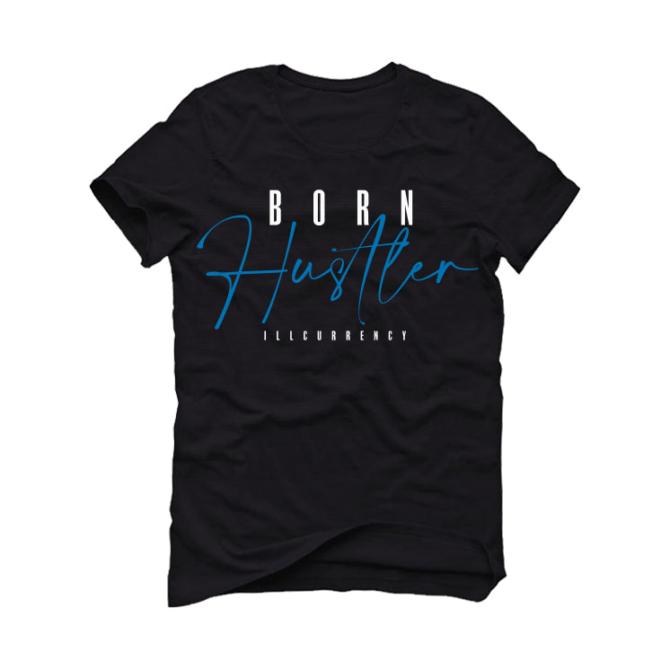 Air Jordan 1 “Dark Marina Blue” Black T-Shirt (Born Hustler)