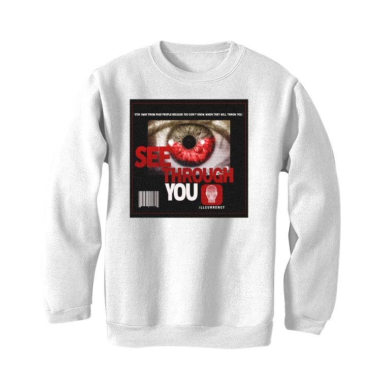 Air Jordan 12 “Playoffs” 2022 White T-Shirt (EYE SEE THROUGH YOU) - illCurrency Sneaker Matching Apparel