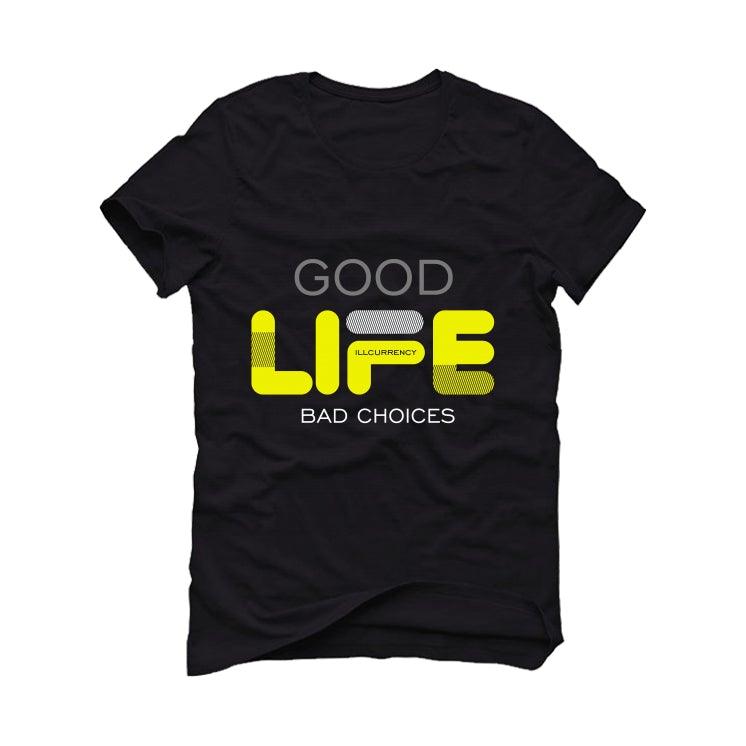 Air Jordan 4 “Lightning”2021 Black T-Shirt (Bad Choices) - illCurrency Sneaker Matching Apparel