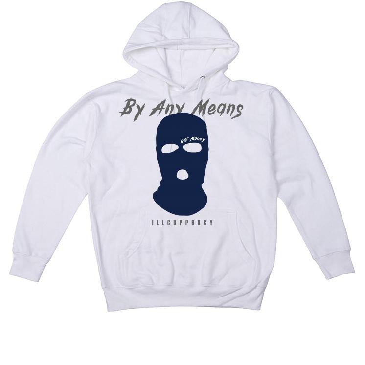 Jordan 1 Retro High COJP Midnight Navy White T-Shirt (By any means) - illCurrency Sneaker Matching Apparel