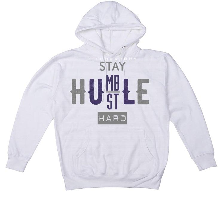 Air Jordan 7 Retro 'Flint' 2021 White T-Shirt (Stay Humble Hustle Hard) - illCurrency Sneaker Matching Apparel