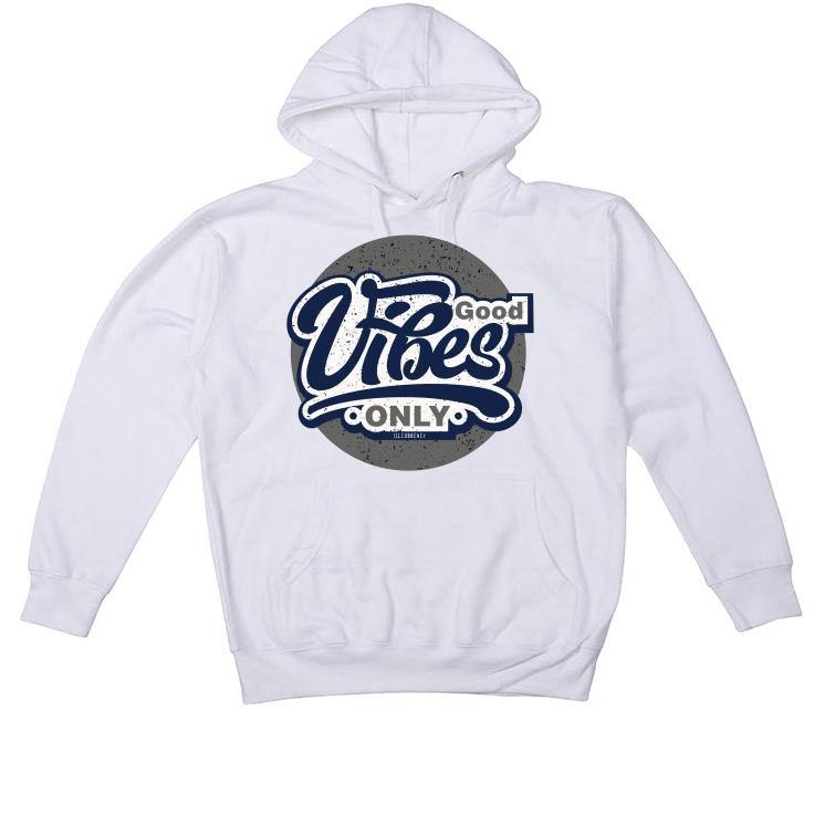 Jordan 1 Retro High COJP Midnight Navy White T-Shirt (Good Vibes only) - illCurrency Sneaker Matching Apparel